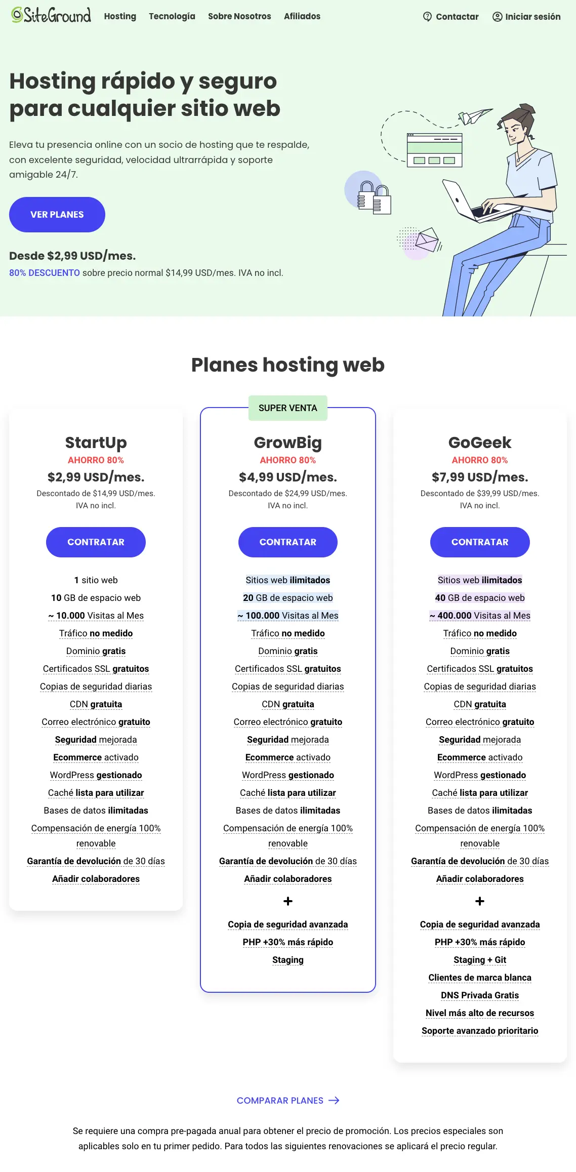 Planes de Hosting